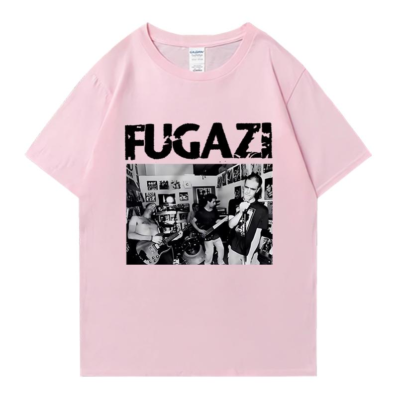 Trendy 2025 FUGAZI Band Graphic Oversized Tee Shirt Streetwear Men Women Summer Short Sleeve T-shirts 100% Cotton Popular Unisex