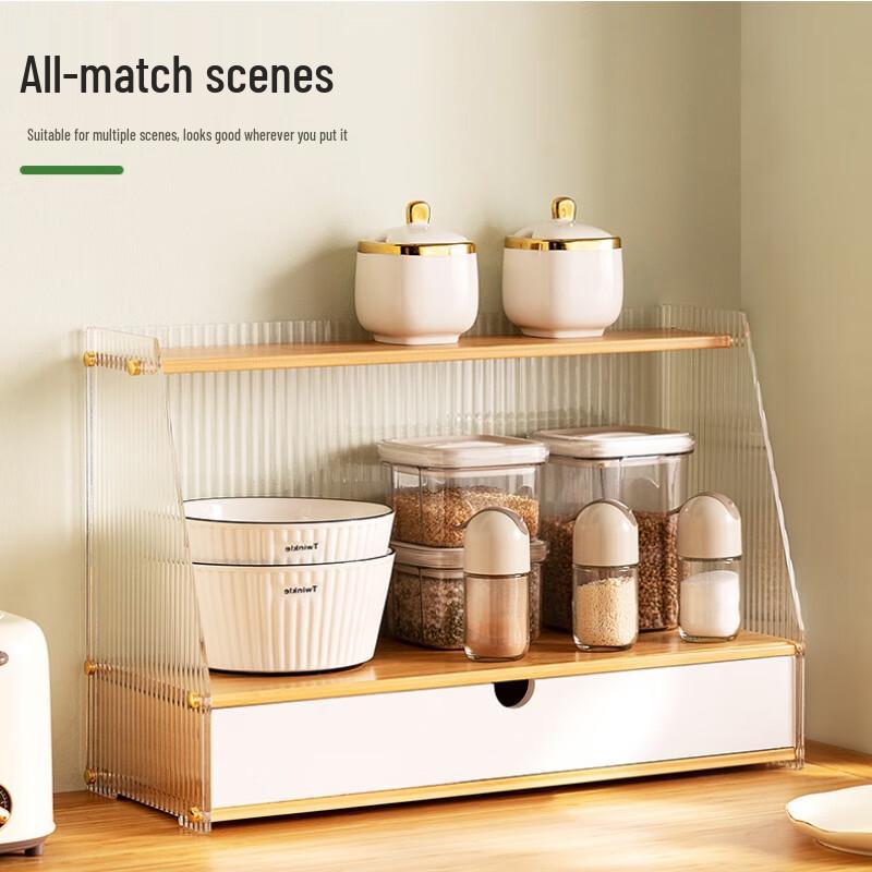 Bamboo Kitchen Countertop Storage Rack