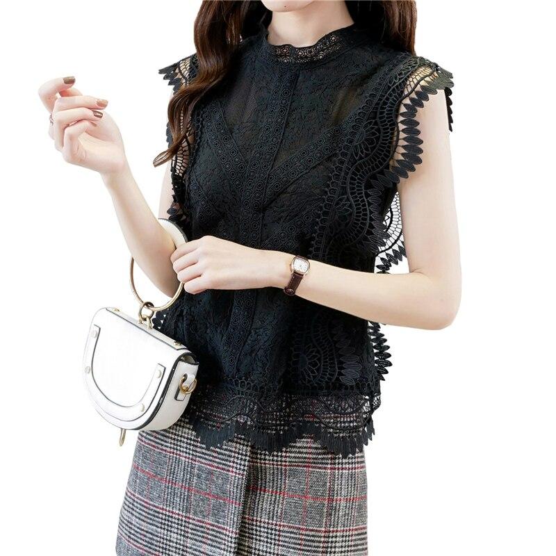 Dámská košilová halenka s volánky letní pro ženy Dámské topy a halenky Krajkové sexy košile Dámské Top Plus Velikost 14733