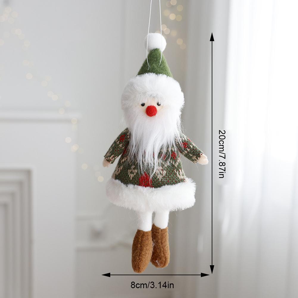 

Светодиодное рождественское украшение Санта-Гном Подвеска с огнями Искусственное растение Эльф Кукла Украшение Мультяшный Безликий Старик Кукла Подвеска