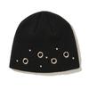 2025 Autumn Winter Korean Style Metal Eyelet Knitted Hat Man Woman Casual Hip Hop Punk Beanie Skull Cap