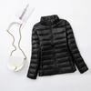2023 Women's Slimming White Duck Down Short Jacket with Stand Collar – Plus Size Fashion Outerwear for Autumn/Winter