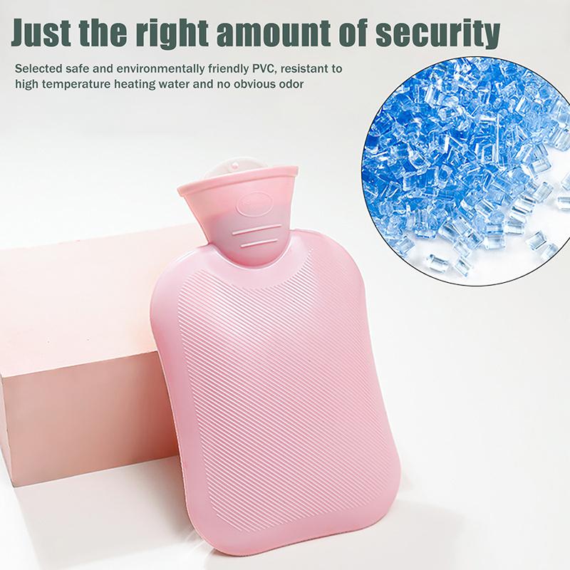 1000Ml Hand Warmer Hot Water Bottle Injection Water Heating Reusable Pvc Warm Kettle Warm Bed Hot Water Bag Girl Winter