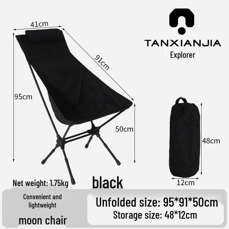 Ultra-light Aluminum Folding Moon Chair: Portable Fishing, Beach & Camping High Back Chair