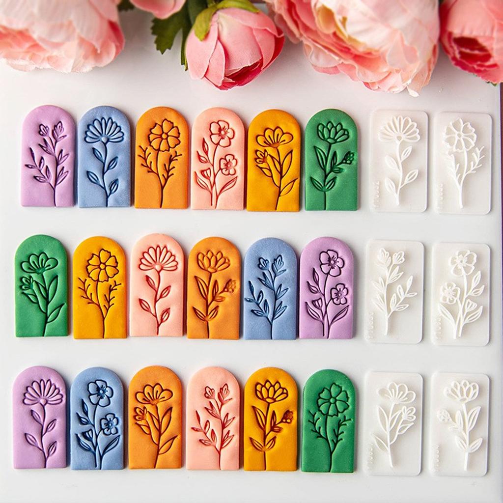 7 Piece DIY Craft Tool Set for Creating Floral Polymer Clay Earrings Accessory Tool Jewelry Mould for Hobbyists
