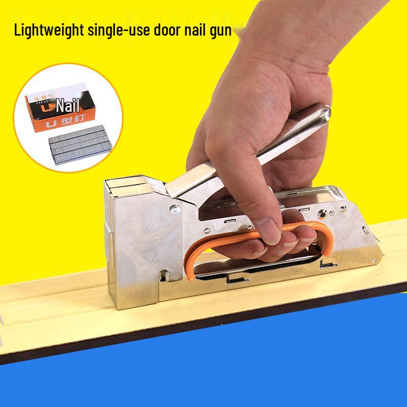 Manual Air Brad Nailer & U-Shaped Nail Stapler for Advertising Canvas & Oil Painting 1008F