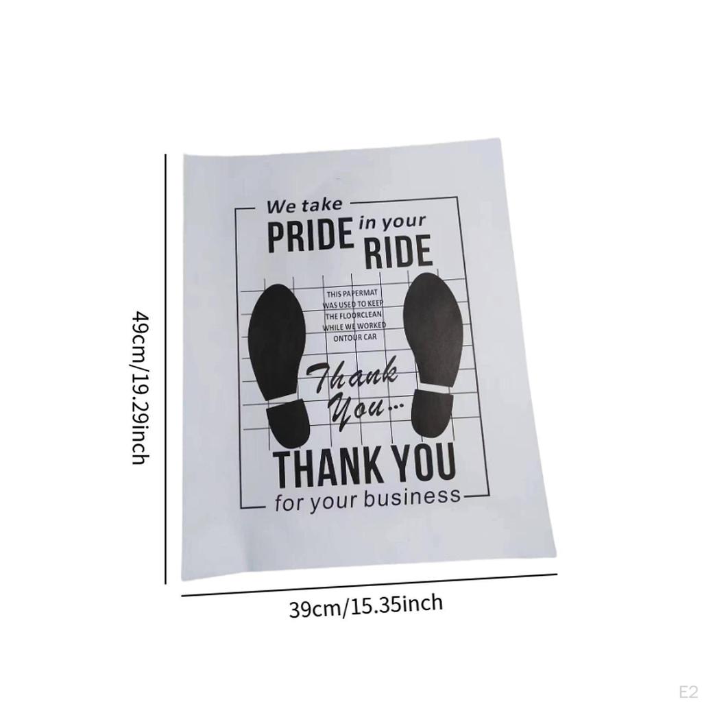 50x Car Paper Floor Mat Disposable for Trucks Taxis SUVs