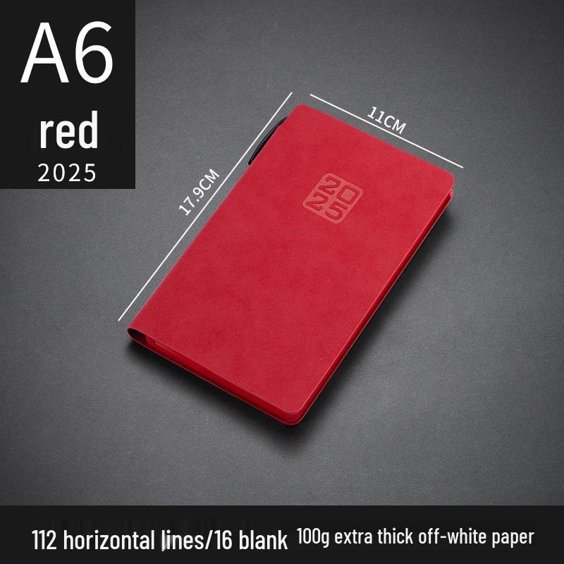 Customizable Sheepskin Notebook with Pen & Free Engraving - Company Logo 2025 Diary, A6/A5/B