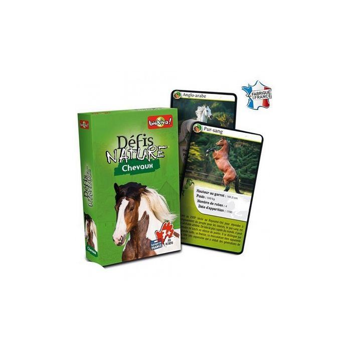 Jeu de cartes - Défis Nature - Chevaux - 2 à 6 joueurs - Dès 7 ans - Fabriqué en France et éco-responsable