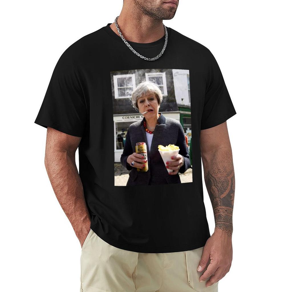 Theresa May - Die freie Zeit genießen T-Shirt Sommeroberteil ästhetische Kleidung Shirts Grafik-T-Shirt T-Shirts für Männer