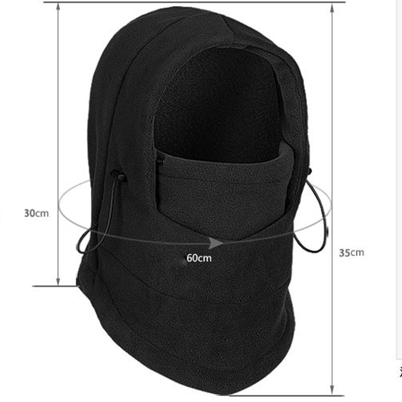 Winter Warm Thermal Head Cover Fleece Hat and Scarf Set Neck Winter Fleece Balaclava Face Mask Windproof Cycling Ski Scarf Hat