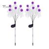 Neon Green LED Pathway Lights Halloween Swaying Ghost Outdoor Decorations, Solar Powered Stake Light, 6 LEDs Yard Signs Lights, Waterproof Garden with