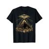 UFO Pyramid Alien Abduction Graphic Tee Men's Breathable Cotton Short Sleeve T-Shirt