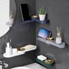 Plastic Draining Soap Box Wall-Mounted Jewelry Storage Rack Bathroom Corner Shelf  Vanity