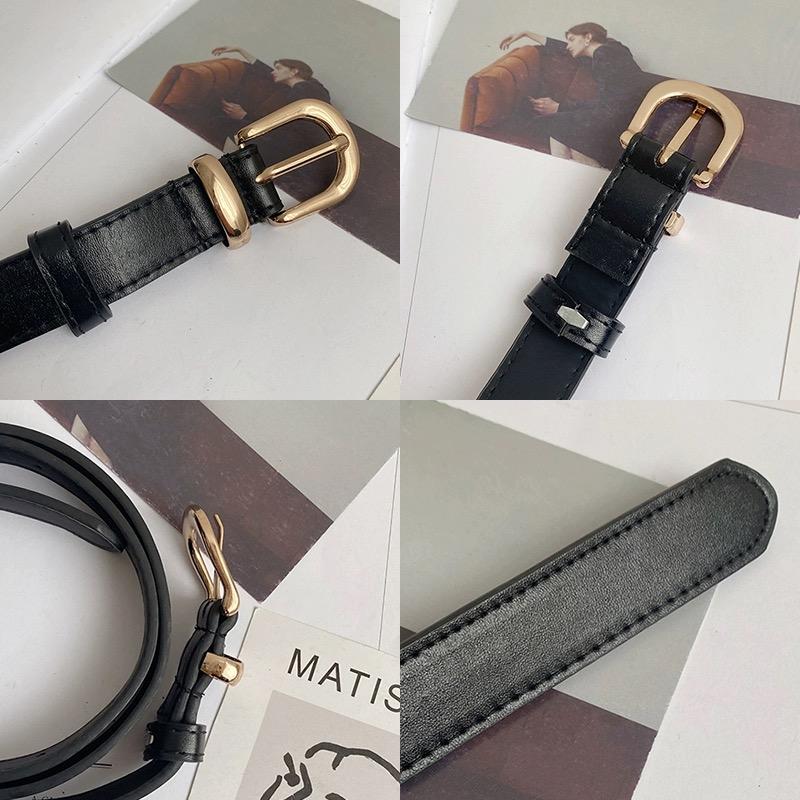 The Belt Female Design Feeling Minority New Fashion Decoration Jeans Retro Casual Wide Version Student Black Male Belt