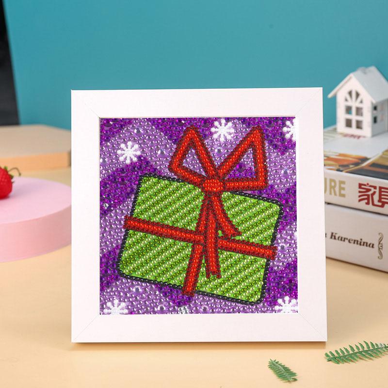 New Diy Diamond Painting Solid Wood Photo Frame Boxed Diamond Sticker Owl Cartoon Hand-Pasted Diamond Painting