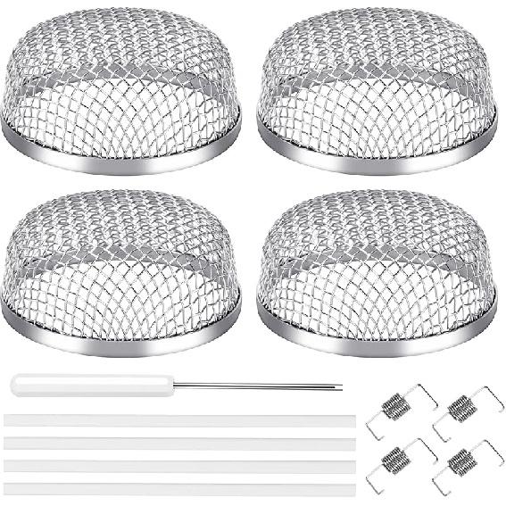 TONDA RV Furnace Vent Screen, Bug Screens Heater Vent Cover For Camper With Tallation Tool And Silicone Rubber, 2.8 X 1.3 Inch, 2 Pack