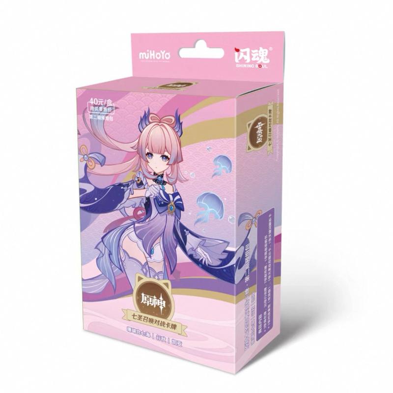 Genuine Genshin Impact Seven Sacred Summons Duel Game Card Volume 4 Booster Pack Anime Character Collection Card Kids Toys Gifts