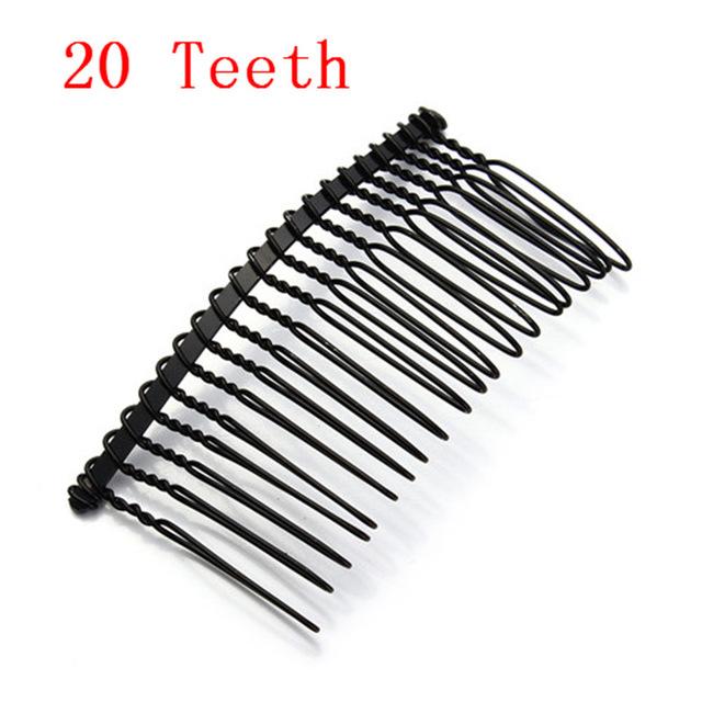 6pcs/lot 10 15 20 30 Teeth Black/Rhodium Hairpin Combs Wedding Hair Accessories Bridal Hair Combs DIY Jewelry Findings