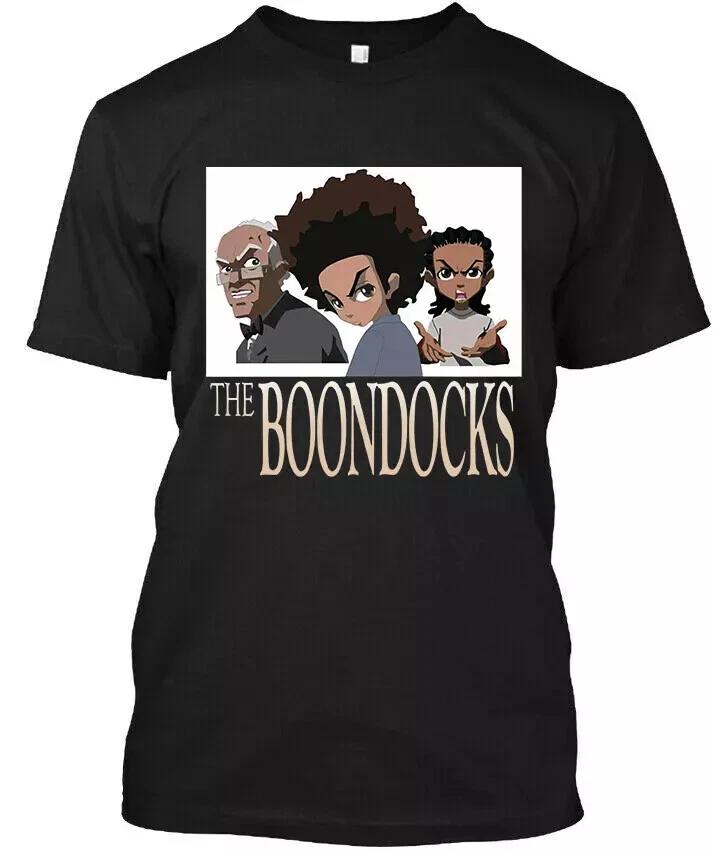 The Boondocks Amerikanische Zeichentrick-Sitcom Cartoons TV-Show 100% Baumwolle T-Shirt Herren-T-Shirts Oberteil S-5XL