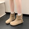 Fashion 2025 New Fashionable Versatile Tassel Flat Bottom Fall Winter Booties for Women
