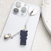 Fashion Flocking Cat Heart Pendant Phone Straps Lanyard Pocket Keychain Strap Backpack Charm Car Key Decoration