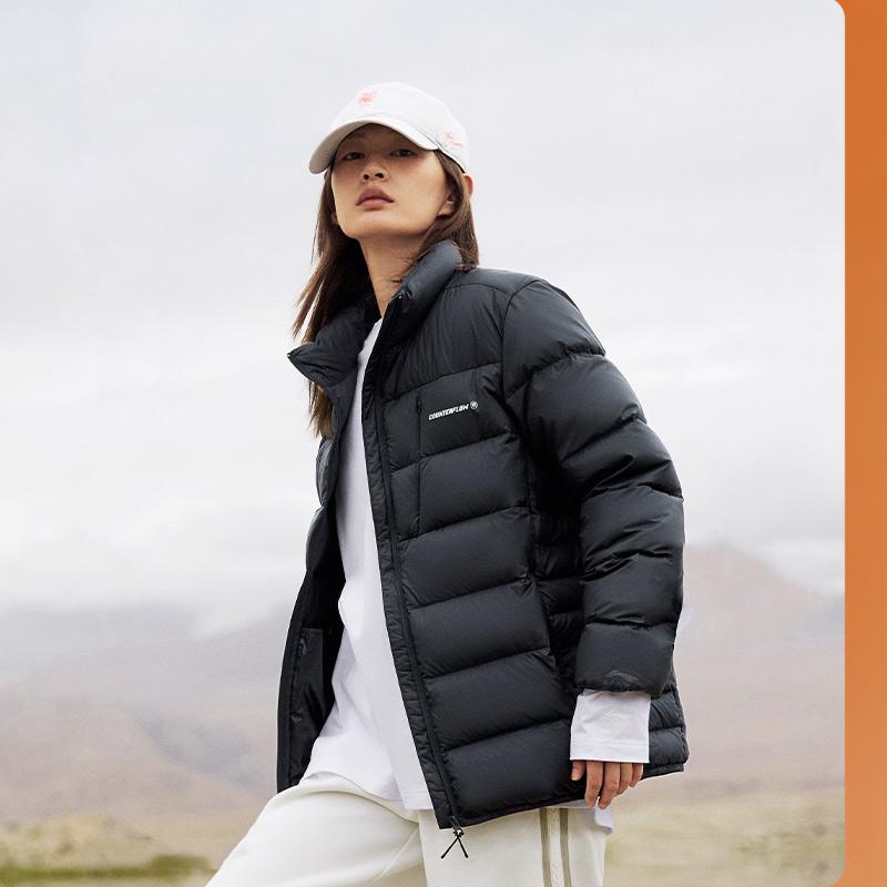 Li Ning CF Outdoor Stand Collar Warm Sports Down Jacket Unisex Jacket Light-Blue AYMT277-2