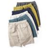 Thin Cotton-Linen Shorts, Moisture-Wicking and Breathable, Japanese-Style Casual Men's Mid-Length Pants, Fitted Straight-Cut Ramie Five-Point Pants