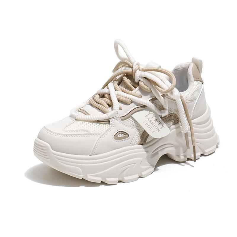 In mesh low-top dad shoes spring new breathable student sports heightening casual shoes