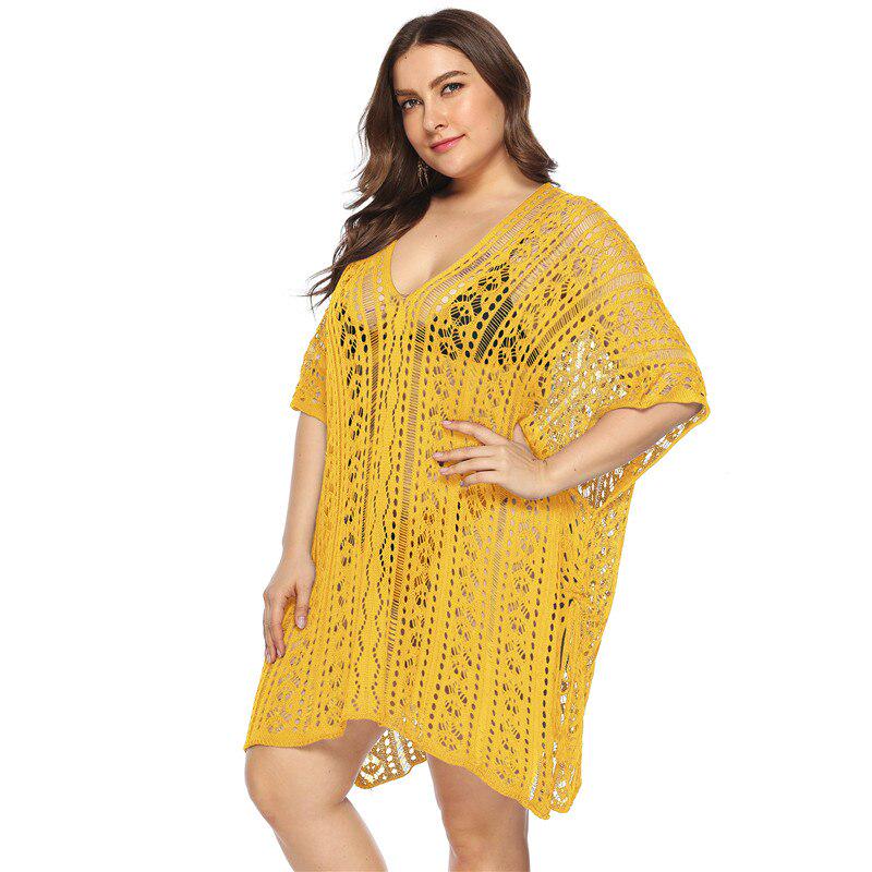 yellow plus size suit