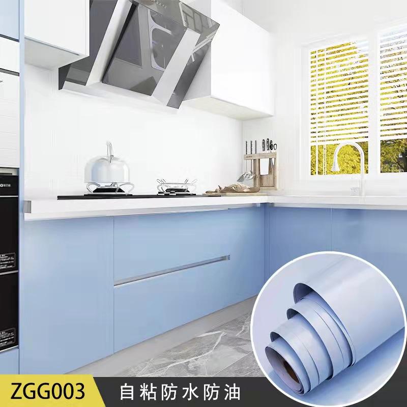 60m PVC Waterproof Solid Self Adhesive Wallpaper for Furniture Peel and Stick Kitchen Vinyl Cabinet Room Decor Wall Stickers DIY