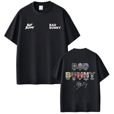 Μπλουζάκι με Εξώφυλλο Άλμπουμ Bad Bunny Debi Αφαιρέστε Περισσότερες Φωτογραφίες DTMF Άνδρες Γυναίκες Πολυτελής Μόδα Ρετρό Στυλ Hiphop Oversized Μπλουζάκι
