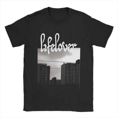 Men Lifelover Black Metal Depressive Rock T Shirts Pure Cotton Tops Vintage Short Sleeve Crewneck Tee Shirt Gift Idea T-Shirt