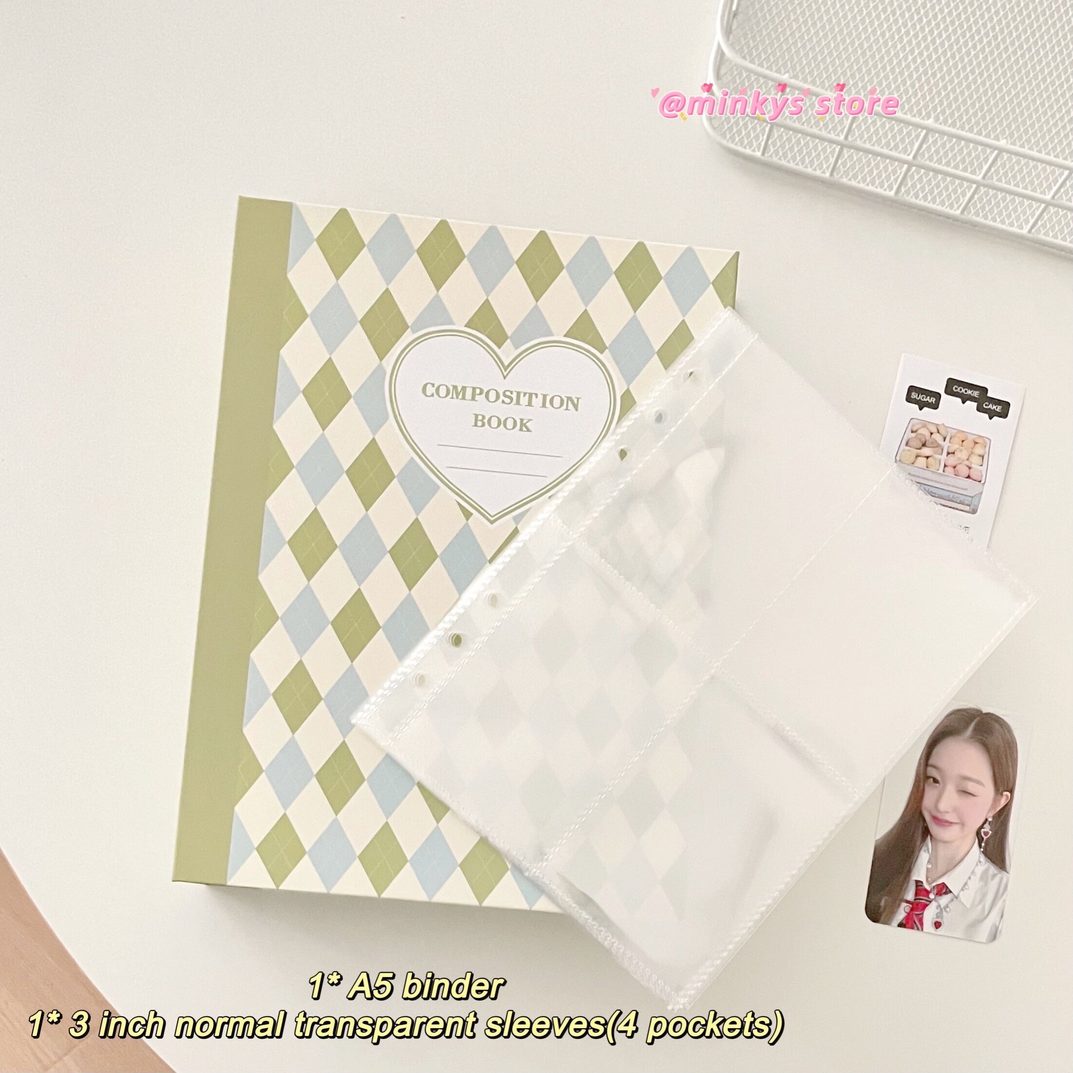 

MINKYS Original Design New Color Rhombus A5 Kpop Photocard Binder Collect Book Idol Photo Card Holder Photocards Album