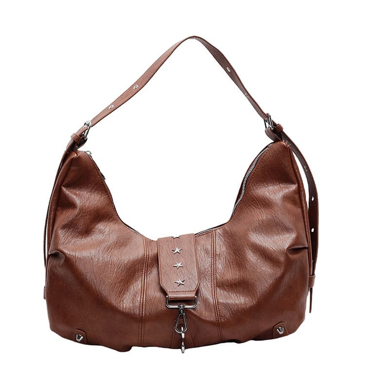 Casual fashion texture portable shoulder bag чёрный