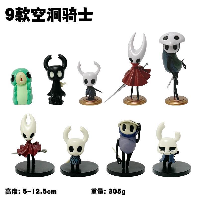 Set Hollow Knight Figure Silk Song Knight Hornet Grub Zote Quirrel Shade Cornifer Myla Figure Cute Anime Figurine Model Toy Gift