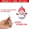 Set Of 7 Acrylic Snowman Christmas Tree Ornaments Personalized Home Holiday Decorations