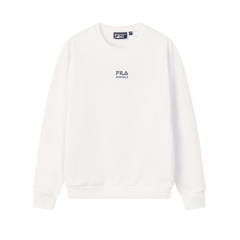 Fila Оригинальная Мода Простой Ретро Классический Индивидуальность Трендовый Уличный Повседневный Удобный Универсальный Свитшот С Круглым Вырезом Свободного Кроя F11M619210FWT L