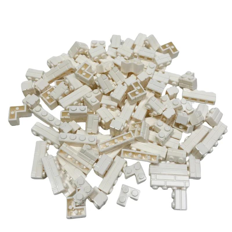 120Pcs Building Block Simulation City Wall Brick Building Block Model Building Accessories Castle Construction Children's Toys
