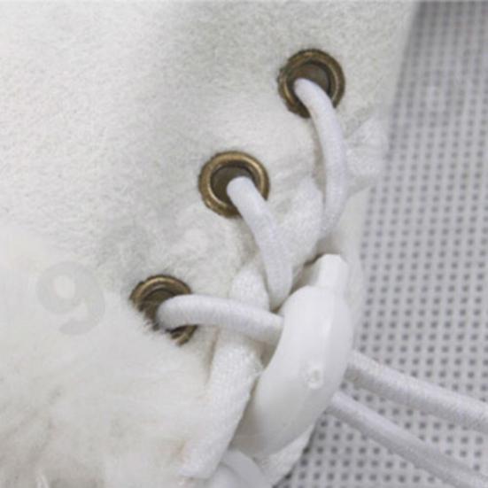 Women's Winter Faux Rabbit Fur Faux Leather Fingerless Mittens Wrist Gloves