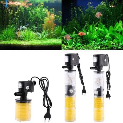 3 In 1 FishTank Filter Oxygen Pump Water Quality Purifier Tool EU Plug Aquarium Filter