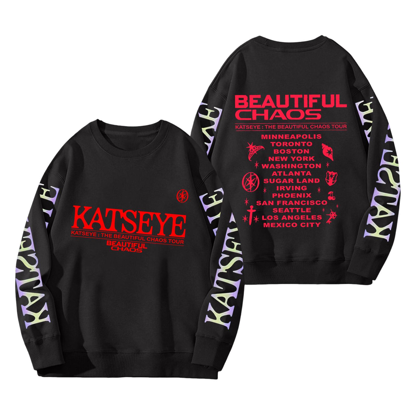 

Женский модный пуловер с длинным рукавом, принтом и круглым вырезом, свободного кроя M