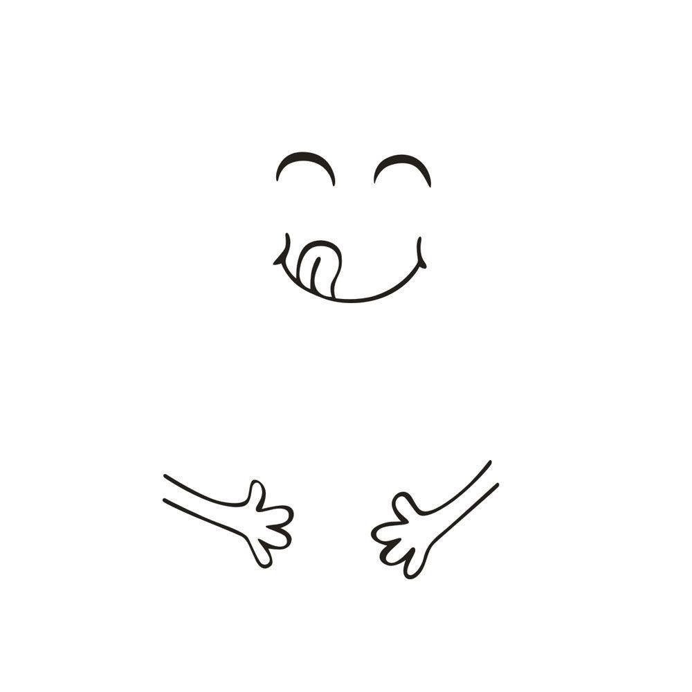 2pcs Smile Refrigerator Stickers Vinyl Refrigerator Wrap Fridge Wrap  Refrigerator