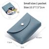 Women's Small Genuine Leather Coin Purse - Top Layer Cowhide Litchi Grain Cover Wallet