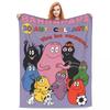Barbapapa Coral Fleece Plush Throw Blanket Cute Cartoon Blankets for Sofa Travel Lightweight Bedding Throws