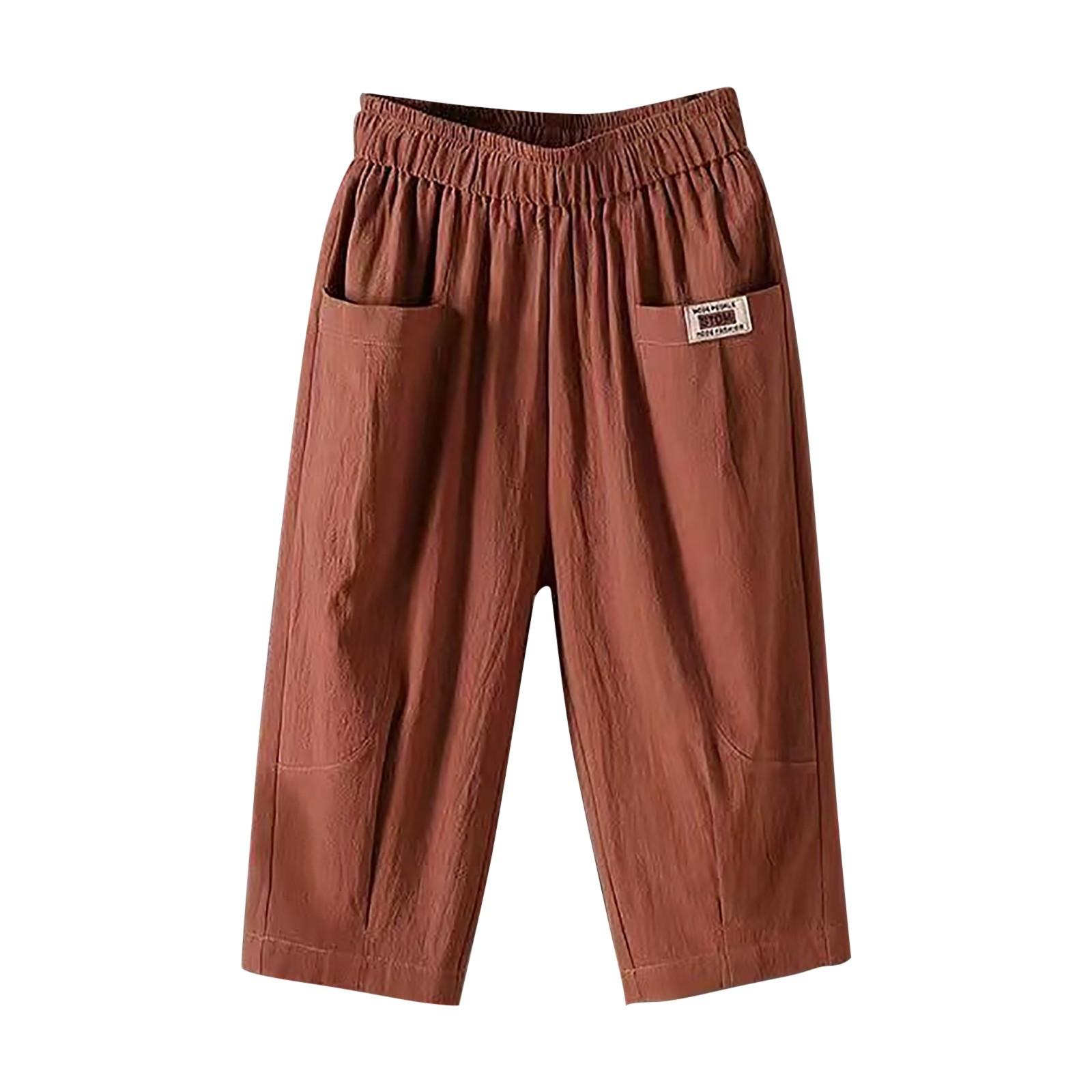 

Женские модные однотонные эластичные брюки из хлопка и льна, пляжные брюки для отдыха, женские широкие спортивные брюки для женщин XXL