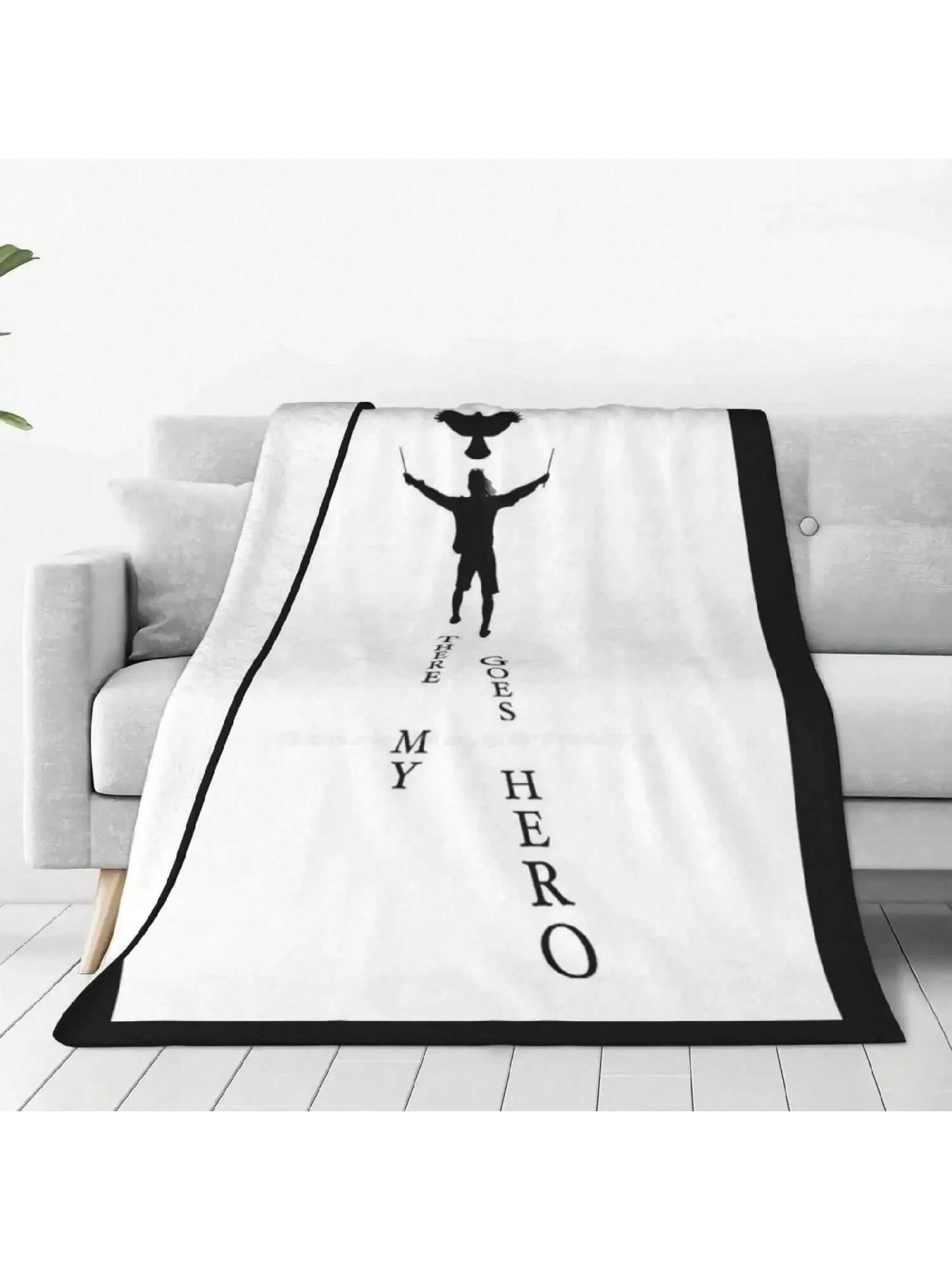 

There My Goes Hero Creative Design Comfortable Warm Flannel Blanket Drummer Hawkins Taylor Taylor Taylor Howkins Howkins Foo 75X95CM сірий колір