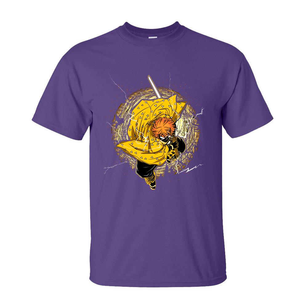 Men Tops  Tees Thunder Breathing Sleeping Zenitsu Attack Lovers Day 100 Cotton O Neck Mens T Shirt TeeShirts Anime