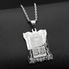 Geometric Stainless Steel Muslim Islam Allah Pendant Necklace for Women Men Chain Gold Color Quran Amulet Arabic Jewelry Gift