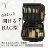LEAKOKUA Makeup Box Makeup Pouch Large Capacity Cosmetic Case (Small) Black